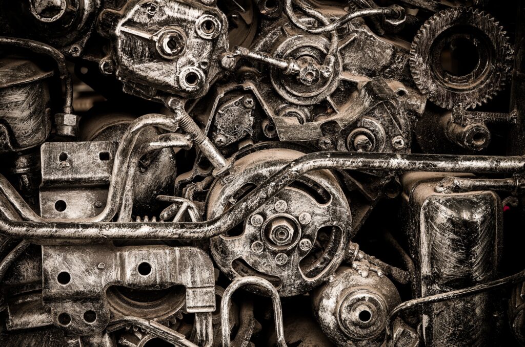 old machine steel,vintage spare part, industry concept